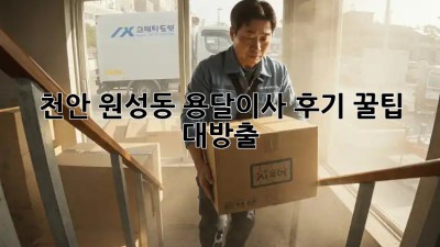 천안 원성동 용달이사 후기🚚💨 꿀팁 대방출!